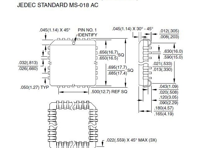 Circuit intégré microcontrôleur 89C51-20JC