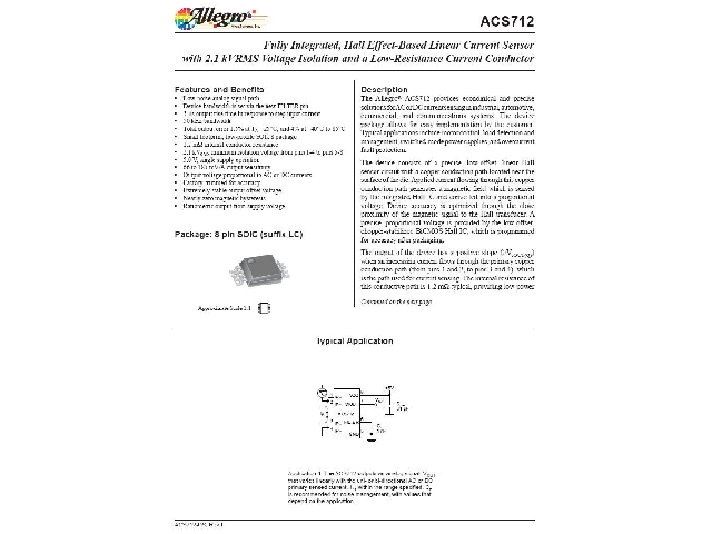 Circuit intégré ACS712ELCTR-05B