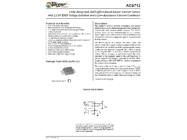 Circuit intégré ACS712ELCTR-20A