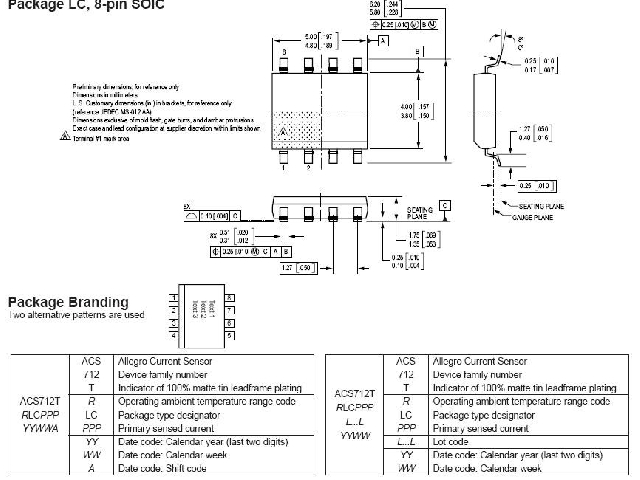 Circuit intégré ACS713ELCTR-20A
