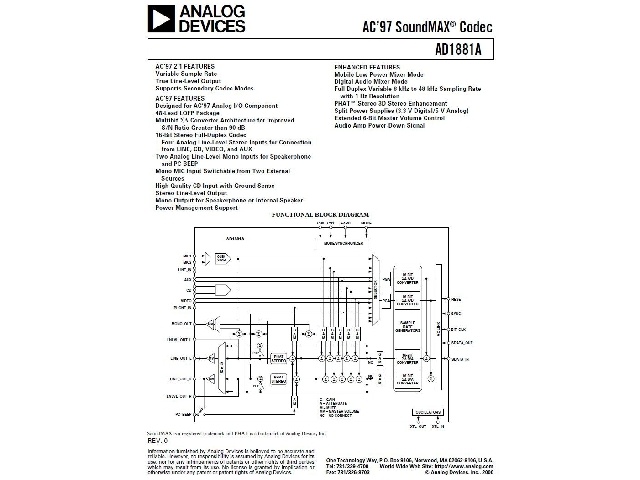 Circuit intégré AD1881A