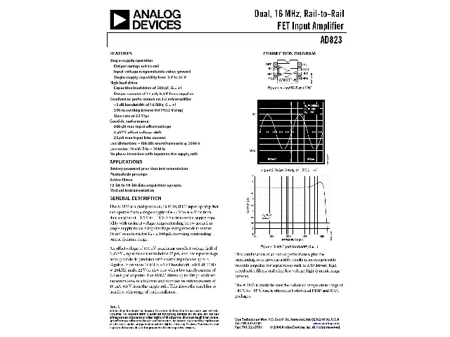 Amplificateur opérationnel AD823AN