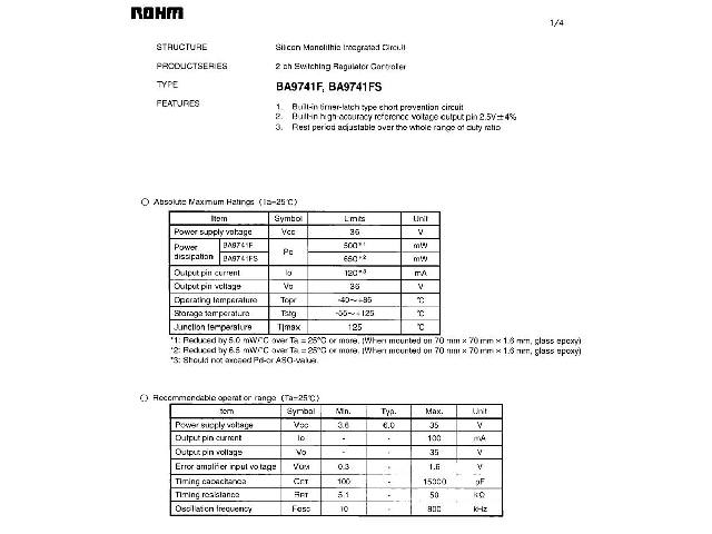 Circuit intégré BA9741FS