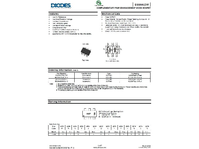 Transistor BSS8402DW