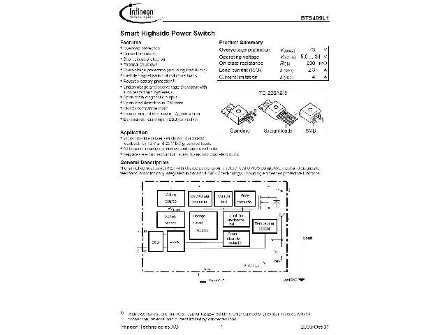 Circuit intégré BTS409L1E3062