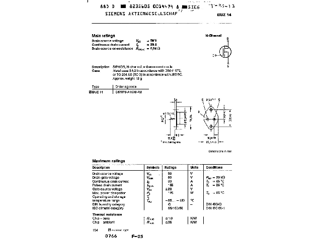 Transistor BUZ14