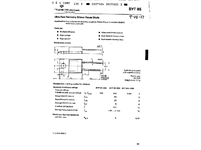 Diode BYT85-800