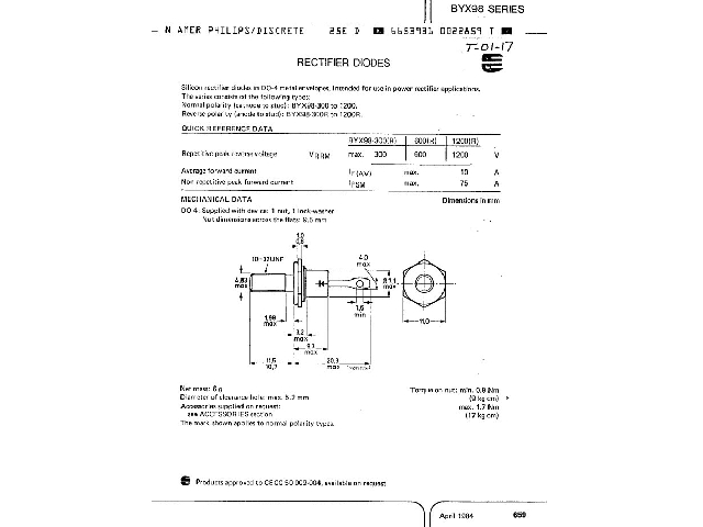 Diode BYX98-1200