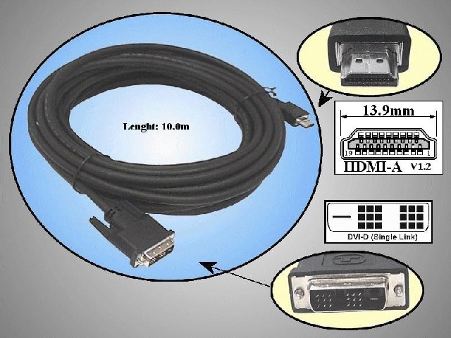 Câble moniteur DVI CABLE-DVI-HDM10