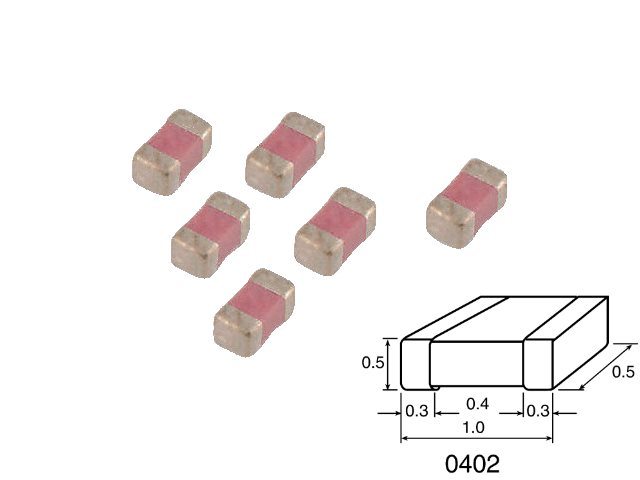 Condensateur CMS 100nF 16V SMD0402 CCAP100NF16VSMD