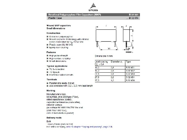 Condensateur 470nF 400V CCAP470NF400V