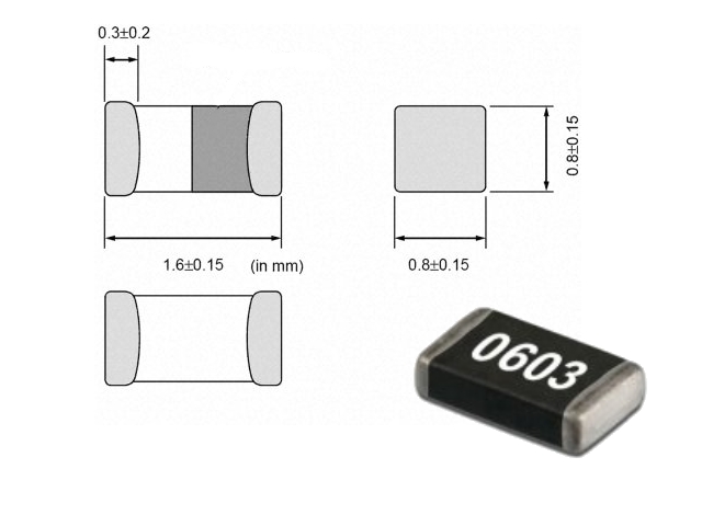 Résistance 10k Ohms 1/10W CR-03FL7-10K