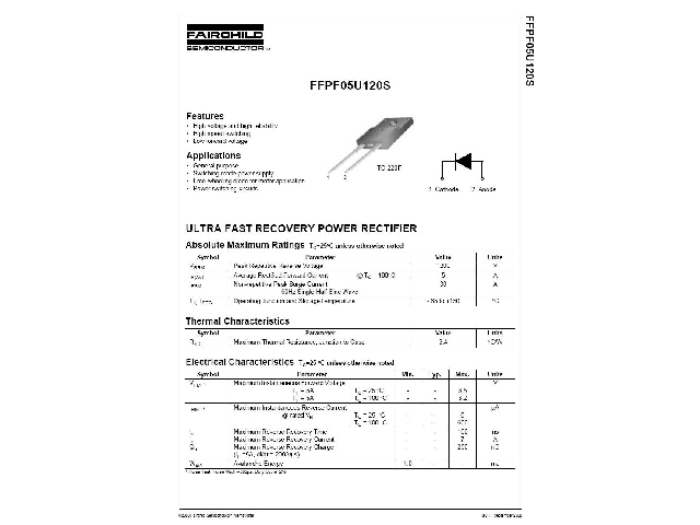 Diode FFPF05U120S