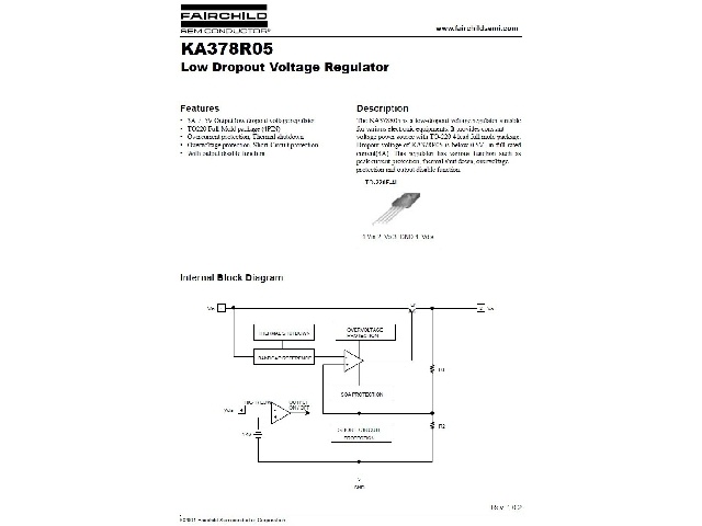 Circuit régulateur de tension positive KA378R05