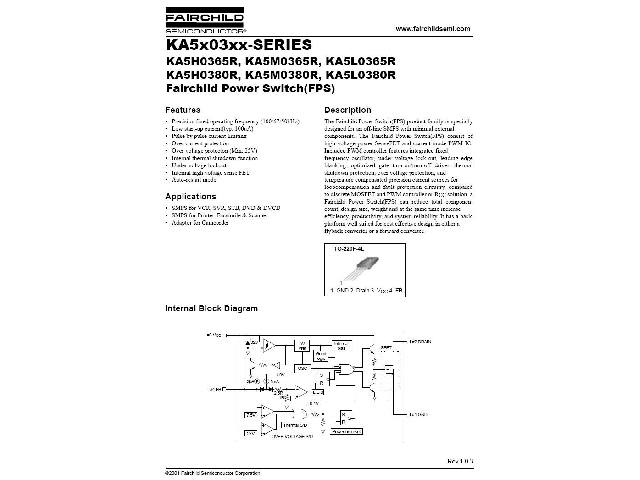 Circuit intégré KA5H0380R-T
