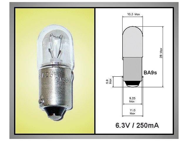 Ampoule 6.3V LAMP6-3V-250BA9