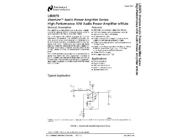 Circuit intégré LM2876T