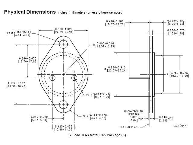 Circuit régulateur de tension positive LM338K-SML