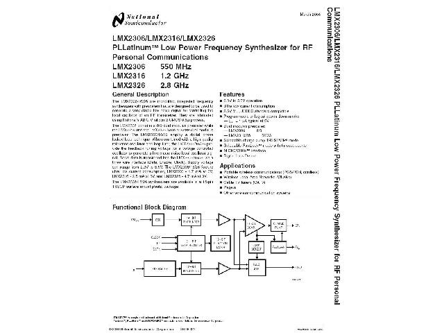 Circuit intégré LMX2306TM