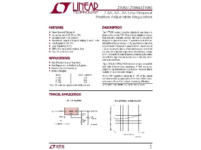 Circuit régulateur de tension positive LT1085CT-3-3