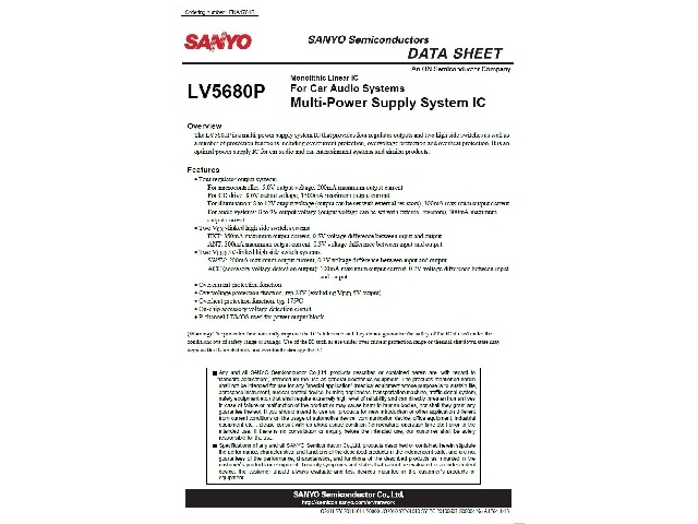 Circuit intégré LV5680P