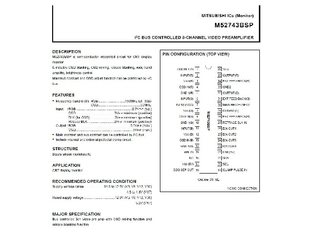 Circuit intégré M52743BSP