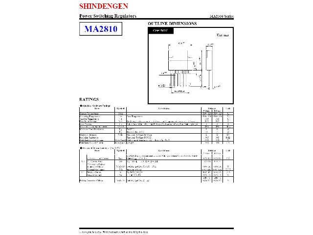 Circuit régulateur de tension à découpage MA2810