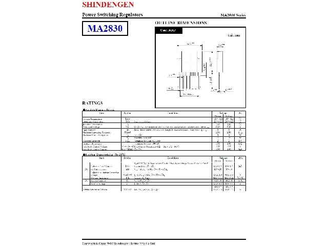 Circuit régulateur de tension à découpage MA2830