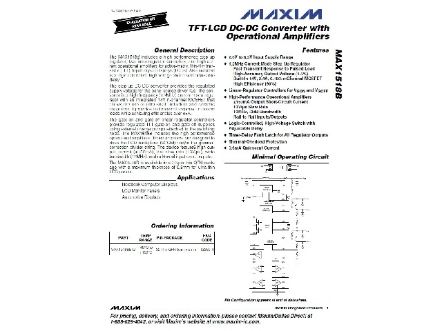 Circuit intégré MAX1518BE