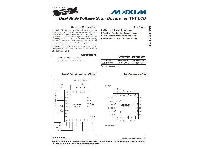 Circuit intégré MAX17121ETG