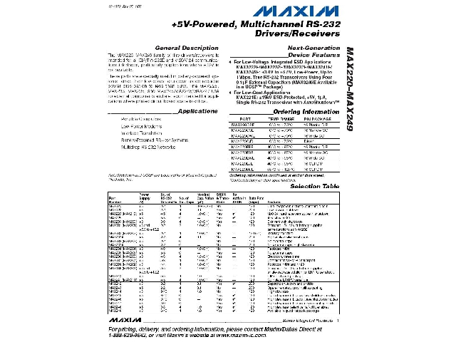 Circuit intégré MAX239CNG