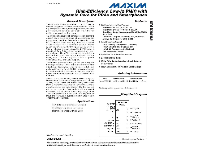 Circuit intégré MAX8588ETM