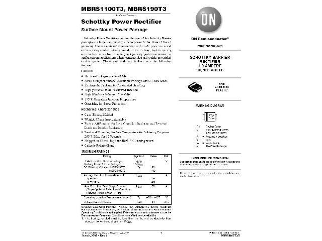 Diode MBRS190T3