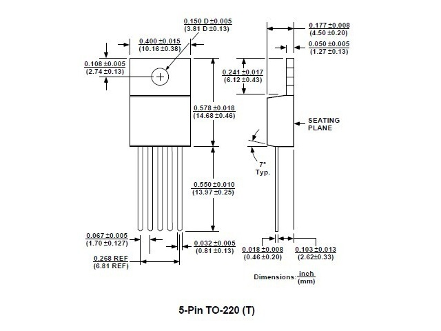 Circuit régulateur de tension positive MIC29303WT