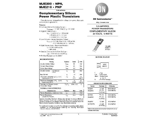 Transistor MJE210G