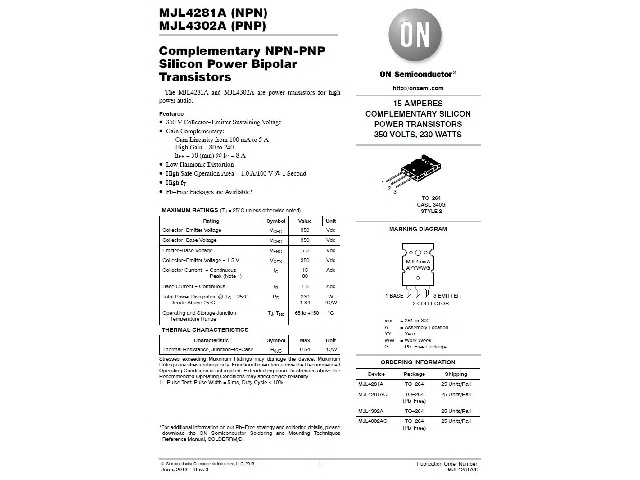 Transistor MJL4281A