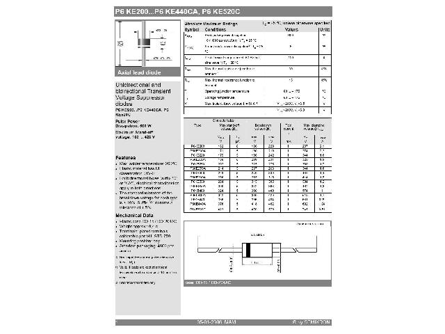 Diode Transil P6KE440A