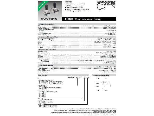 Encodeur rotatif PEC12R-4117F-S0012