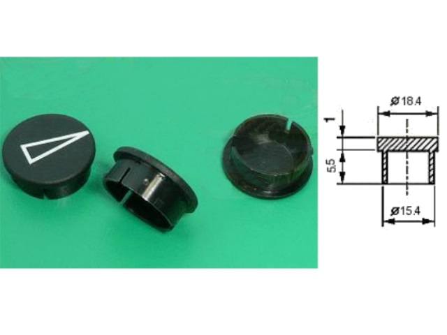 Calotte bouton de potentiomètre POT-KNOB24-21YB