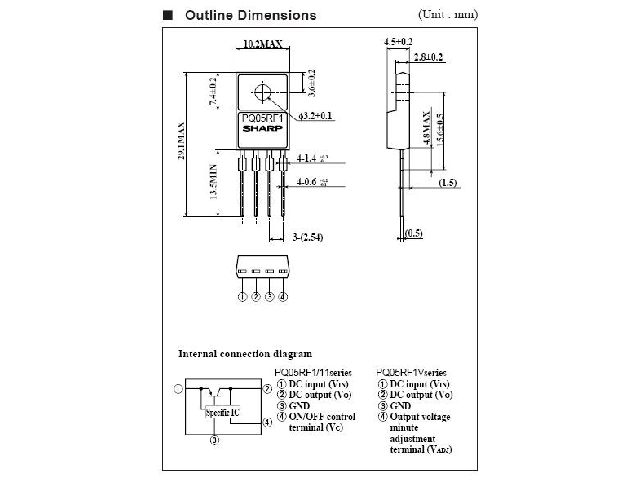 Circuit régulateur de tension positive PQ12RF11