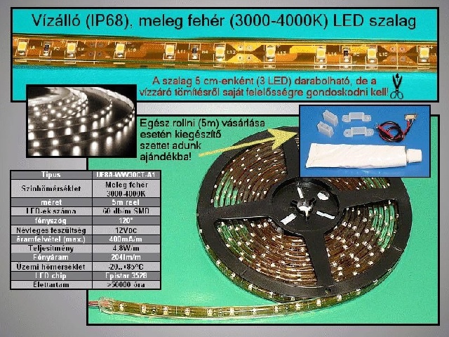 Flexible LEDs blanches RIBBON-WW003W