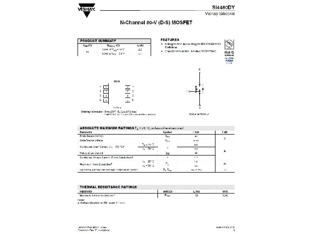 Transistor SI4480DY