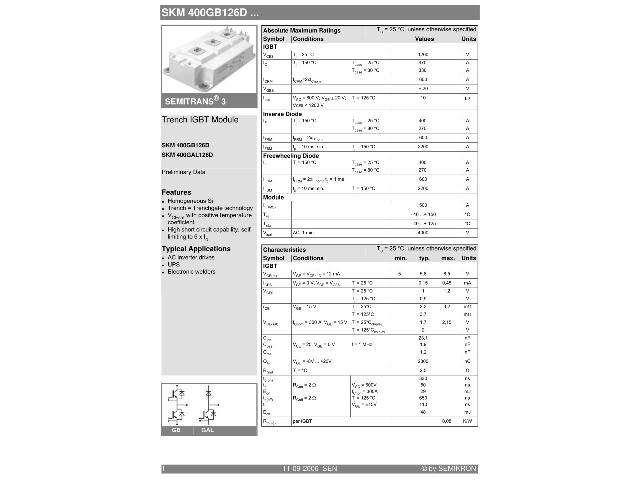 Transistor SKM400BG126D