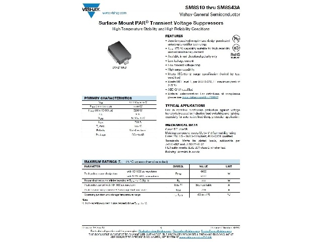 Diode Transil SM8S40A