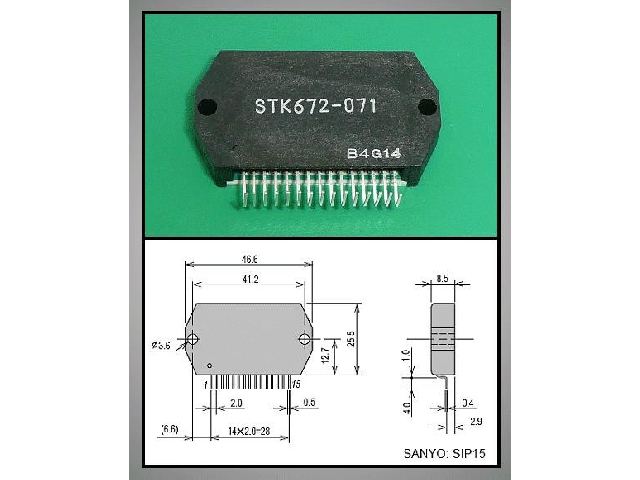 Circuit intégré driver de moteur STK672-071