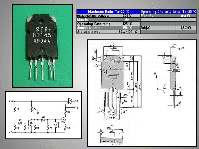 Circuit régulateur de tension à découpage STR80145