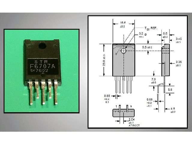 Circuit régulateur de tension à découpage STRF6707A