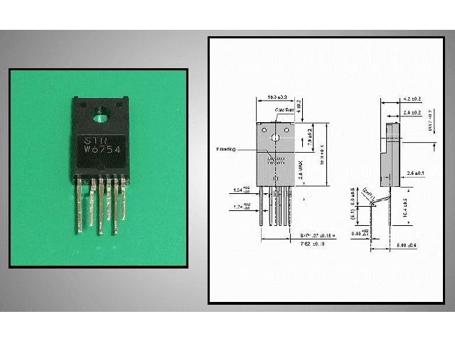 Circuit régulateur de tension à découpage STRW6754LF06