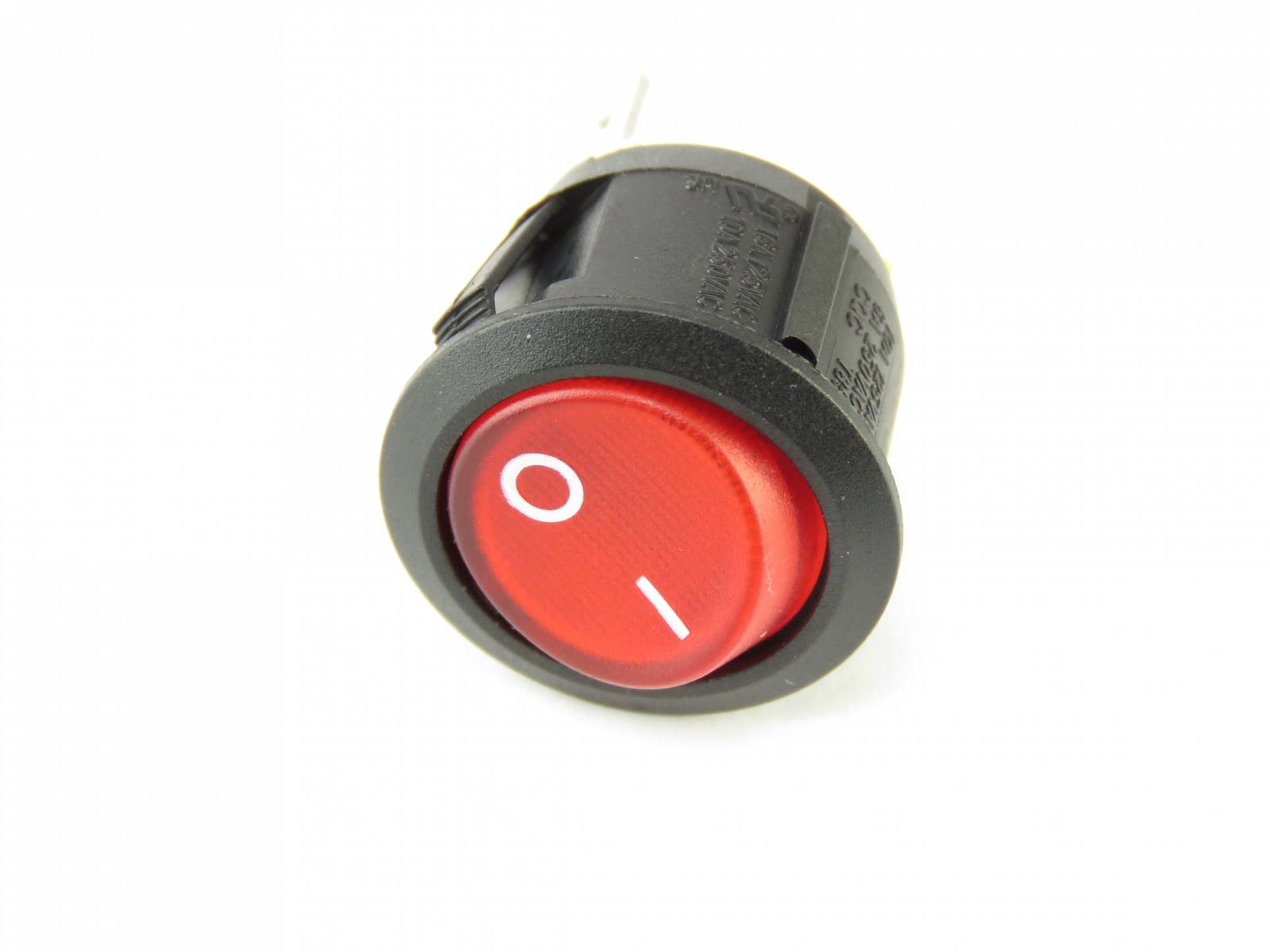 Interrupteur à bascule bipolaire, 250V, On-Off, lumineux rouge