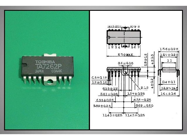 Circuit intégré driver de moteur TA7262P